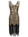 1920ER BLUMEN  PAILLETTEN FLAPPER KLEID
