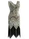 Dunkel Grün 1920ER PAILLETTEN GROß KLEID