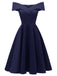 1950ER SOLIDE SPITZE SWING KLEID