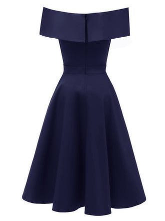 1950ER SOLIDE SPITZE SWING KLEID