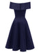 1950ER SOLIDE SPITZE SWING KLEID