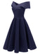 1950ER SOLIDE SPITZE SWING KLEID