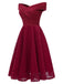 1950ER SPITZE BLUMEN SWING KLEID