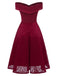 1950ER SPITZE BLUMEN SWING KLEID