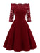 [PRE-SALE] [PLUS SIZE] 1950S LACE OFF SHOULDER DRESS