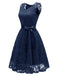 1950ER SPITZE BLUMEN BOGEN  KLEID