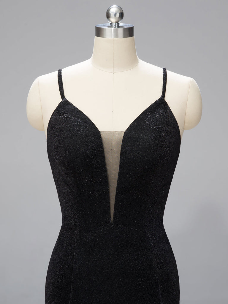 SPAGHETTI TRÄGER BRAUTJUNGFER MAXI KLEID