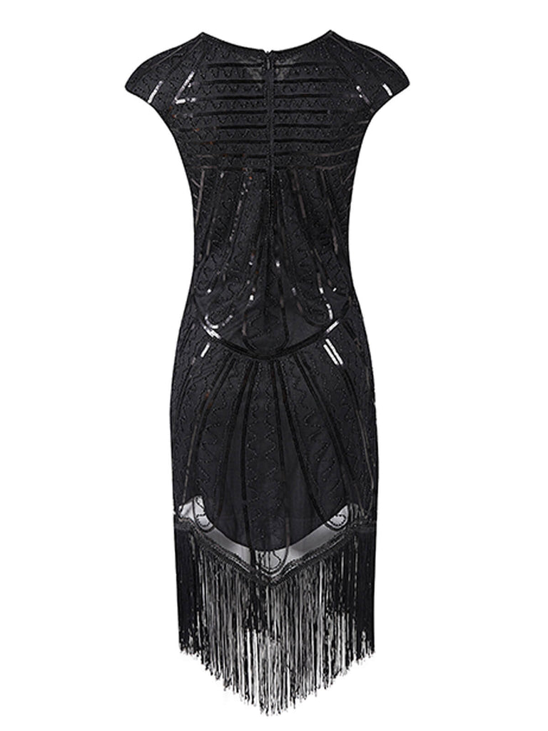 1920ER PAILLETTEN FRANSEN FLAPPER KLEID