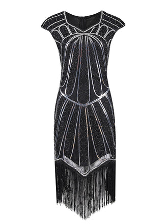 1920ER PAILLETTEN FRANSEN FLAPPER KLEID