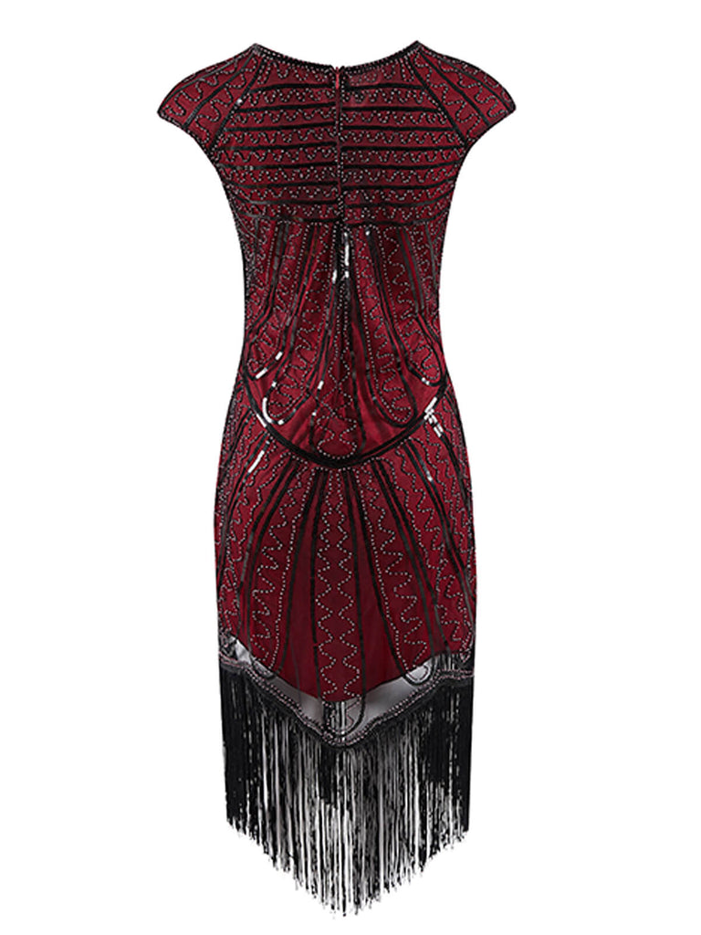 1920ER PAILLETTEN FRANSEN FLAPPER KLEID