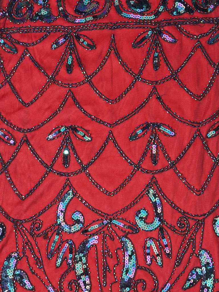 BLAU 1920ER VINTAGE FRANSEN FLAPPER KLEID