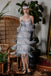 GRAU 1920ER FRINGE GROßE GATSBY KLEID MIT GÜRTEL