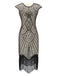 HELLGRAU 1920ER PAILLETTEN FRANSEN FLAPPER KLEID