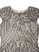 HELLGRAU 1920ER PAILLETTEN FRANSEN FLAPPER KLEID