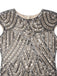 HELLGRAU 1920ER PAILLETTEN FRANSEN FLAPPER KLEID