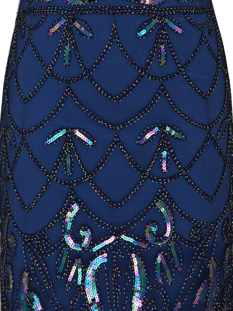 SCHWARZ 1920ER VINTAGE FRANSEN FLAPPER KLEID