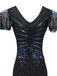 WEINROT 1920ER VINTAGE FRANSEN FLAPPER KLEID