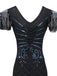 SCHWARZ 1920ER VINTAGE FRANSEN FLAPPER KLEID