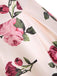 ROSA 1950ER SPAGHETTE BLUMEN HOHE TAILLE SWING KLEID