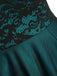 GROSS 1950ER SPITZE SCHULTERFREI BLUMEN SWING KLEID