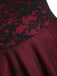 GROSS 1950ER SPITZE SCHULTERFREI BLUMEN SWING KLEID