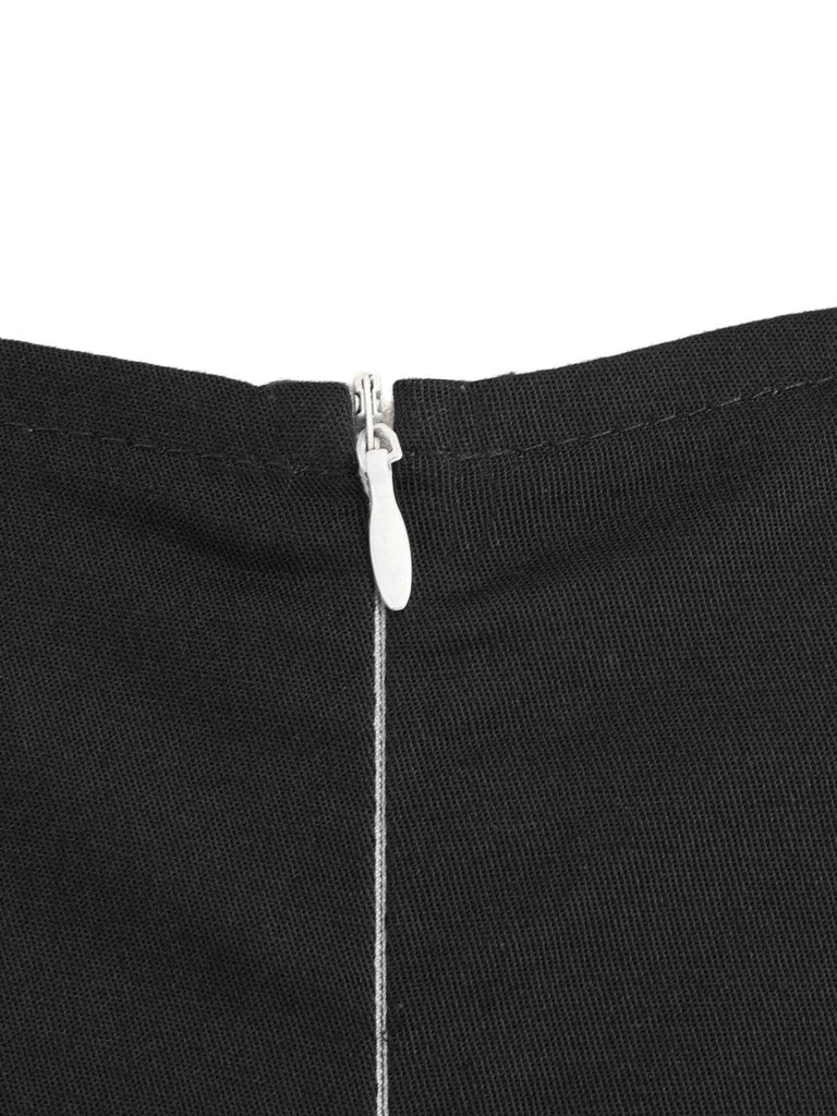 Weinrot 1950ER HOHE TAILLE V-AUSSCHNITT SWING KLEID