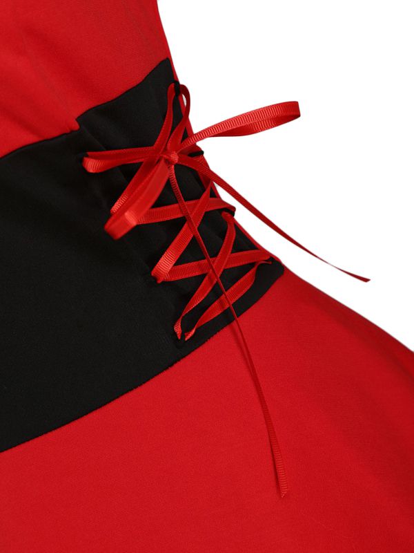 1950ER HILO HOHE TAILLE SPAGHETTI KLEID
