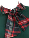 1950ER PLAID BOW PATCHWORK SWING KLEID