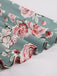 1950ER BLUMEN KURZ ÄRMEL V-AUSSCHNITT SWING KLEID