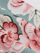 1950ER BLUMEN KURZ ÄRMEL V-AUSSCHNITT SWING KLEID