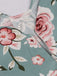 1950ER BLUMEN KURZ ÄRMEL V-AUSSCHNITT SWING KLEID