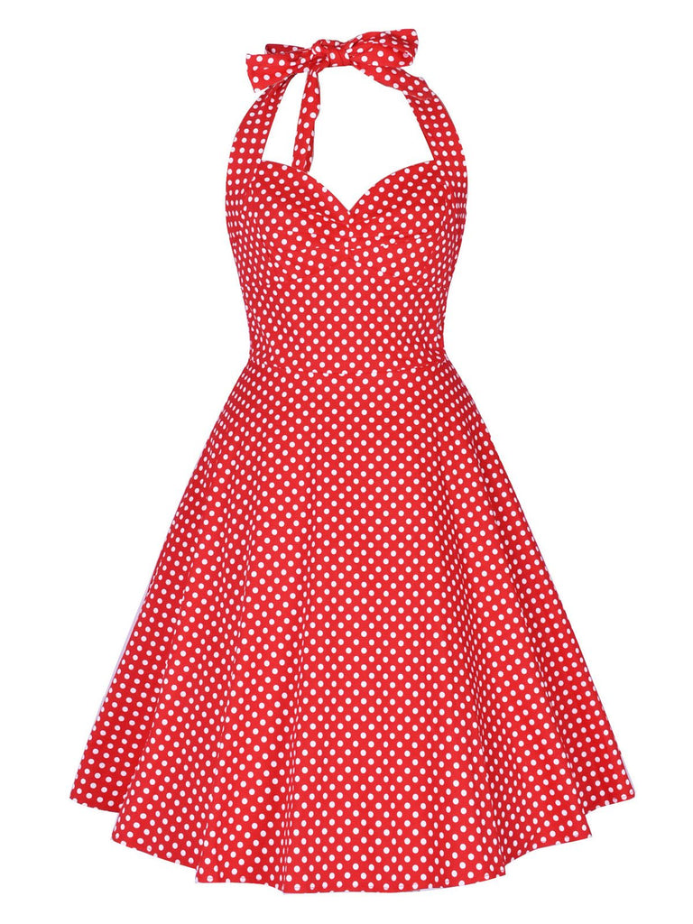 1950ER DOT NECKHOLDER ROCKABILLY SWING KLEID