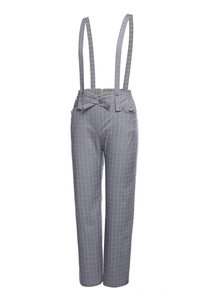 GRAU VINTAGE PLAID JUMPSUIT