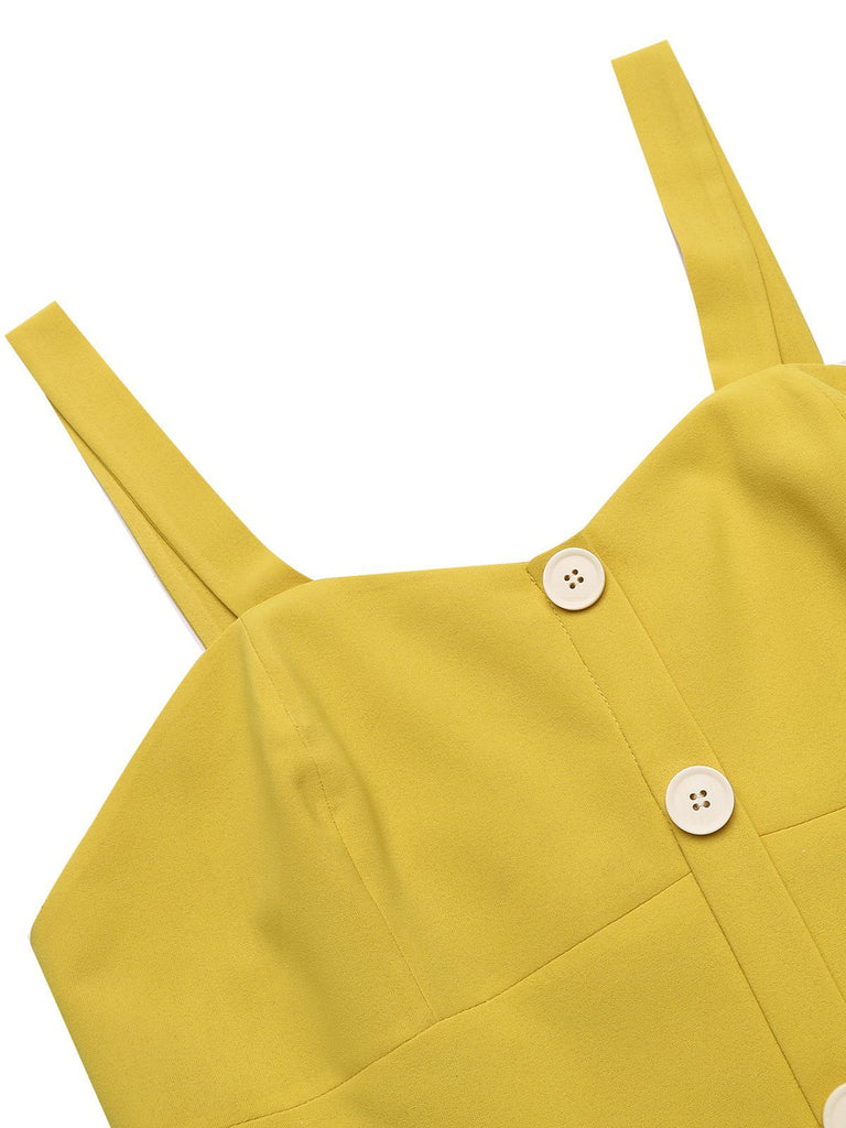 GELB 1950ER SPAGHETTI ROMPER