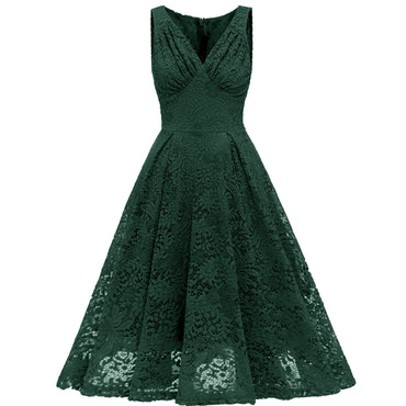 1950ER SPITZE BLUMEN SWING KLEID