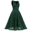 1950ER SPITZE BLUMEN SWING KLEID