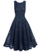 1950ER SPITZE BLUMEN SWING KLEID