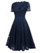 1950ER V-AUSSCHNITT SPITZEN SWING KLEID