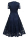 1950ER V-AUSSCHNITT SPITZEN SWING KLEID