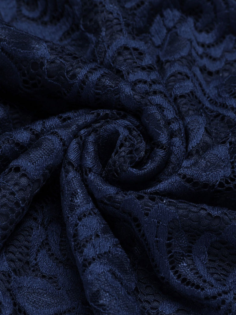 1950ER V-AUSSCHNITT SPITZEN SWING KLEID