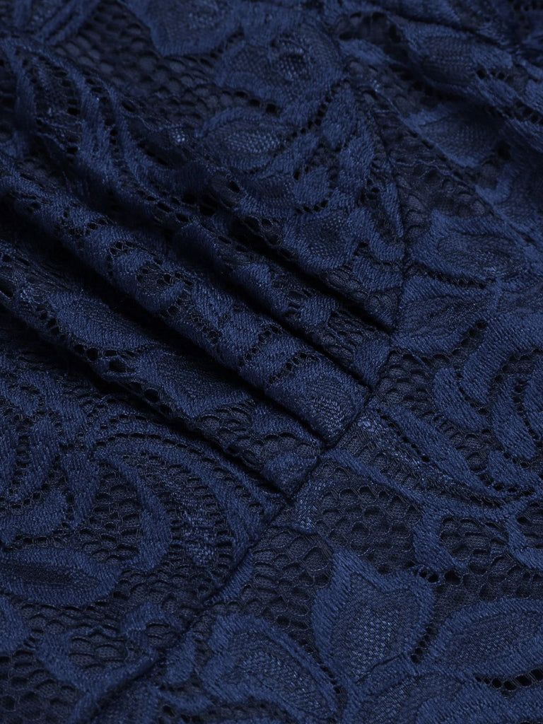 1950ER V-AUSSCHNITT SPITZEN SWING KLEID