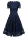 1950ER V-AUSSCHNITT SPITZEN SWING KLEID