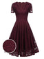 1950ER V-AUSSCHNITT SPITZEN SWING KLEID