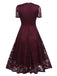 1950ER V-AUSSCHNITT SPITZEN SWING KLEID
