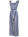 1950ER BLAU STRIPED JUMPSUIT