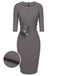 1960ER VINTAGE GRAU PENCIL KLEID