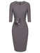 1960ER VINTAGE GRAU PENCIL KLEID