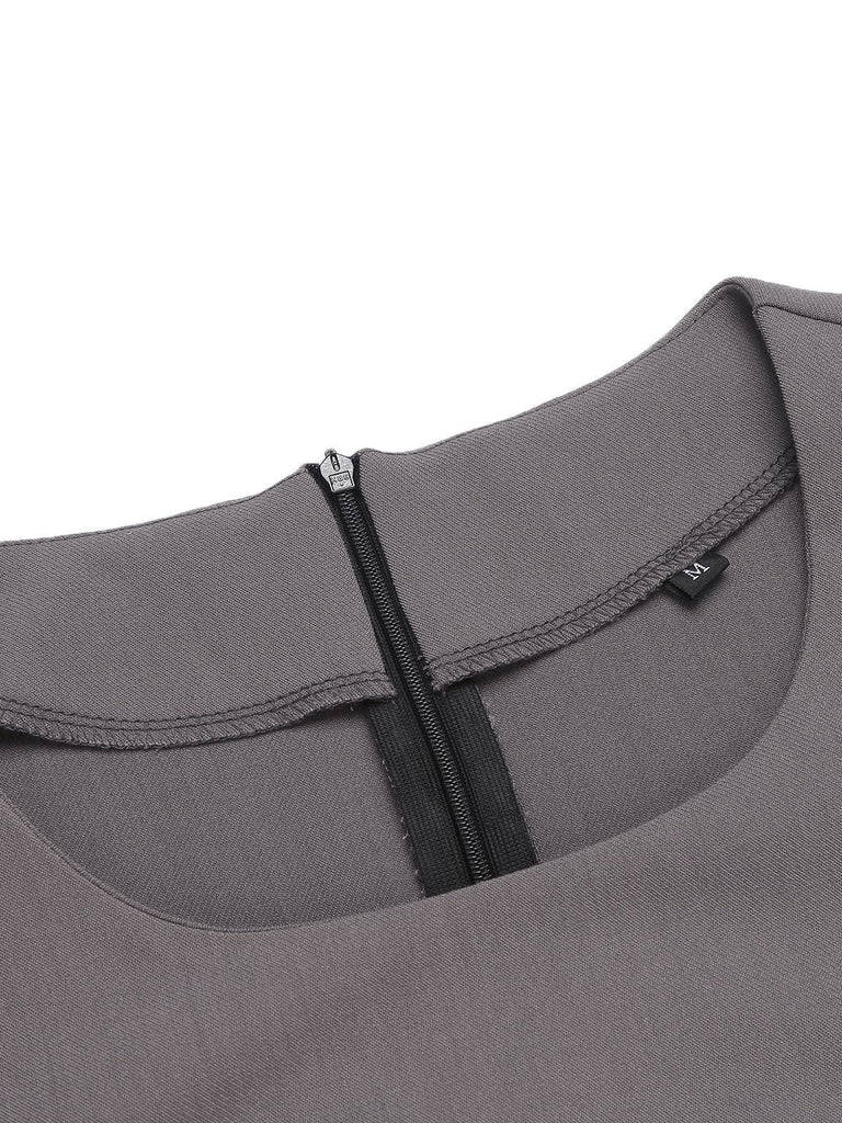 1960ER VINTAGE GRAU PENCIL KLEID