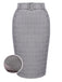 GRAUER PLAID ROCK MIT GÜRTEL