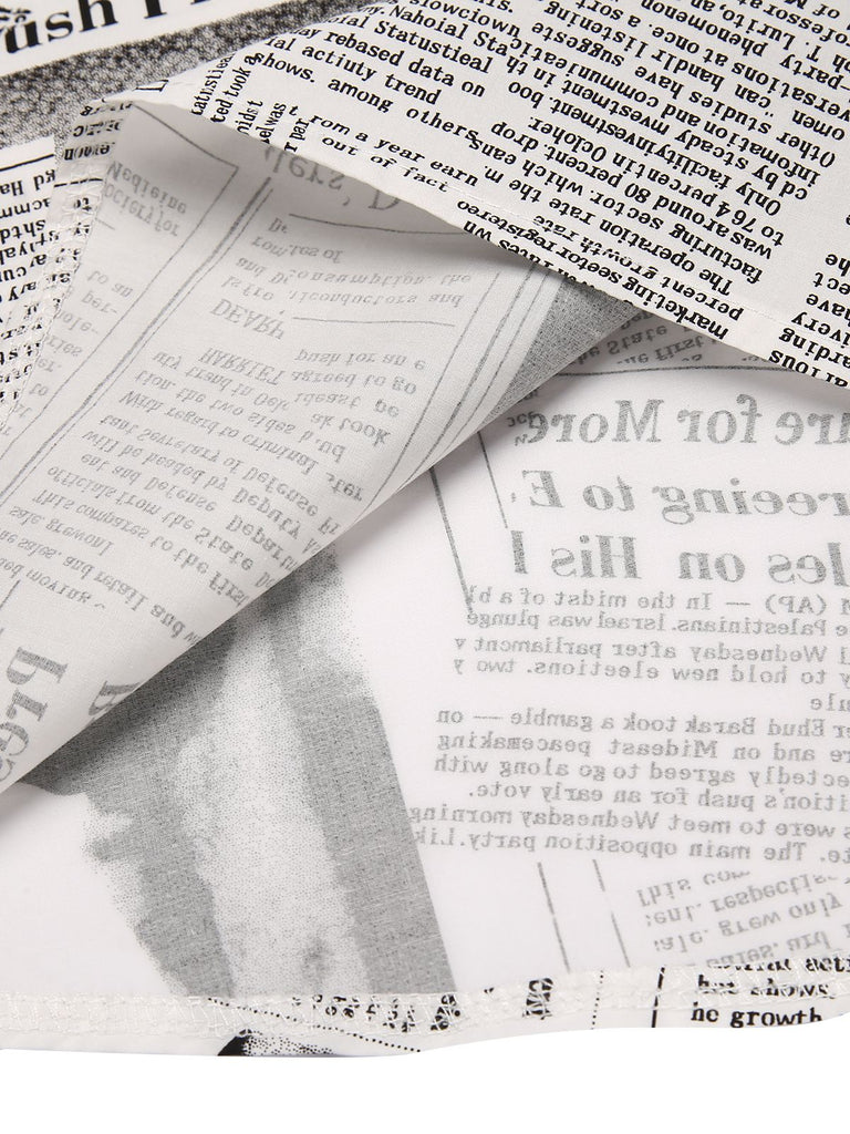 Weiß 1950er Halloween Fledermaus Kap Swing Kleid